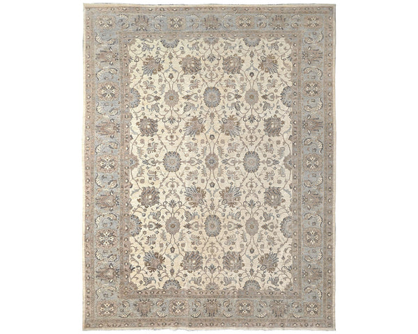 12x18 Zeigler Beige Afghan Hand Knotted Wool Area Rug